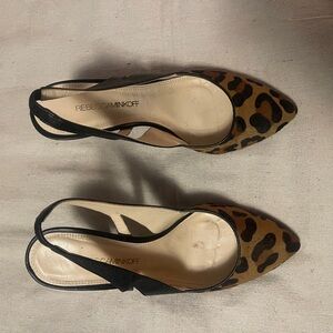 Rebecca Minkoff Leopard Print Slingback Heels